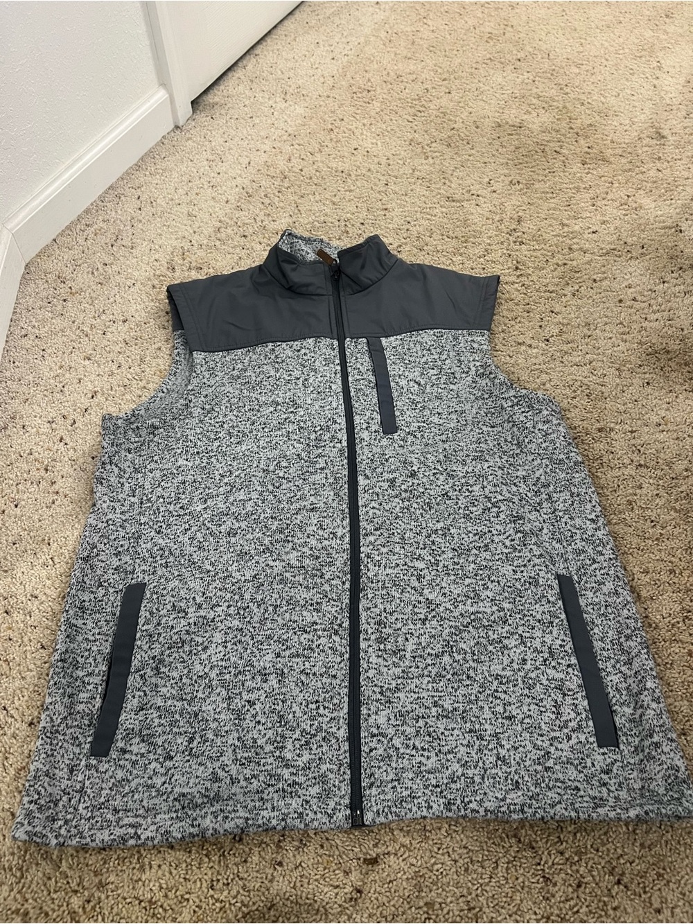 Men's George Gray Heather Zip-Front Vest